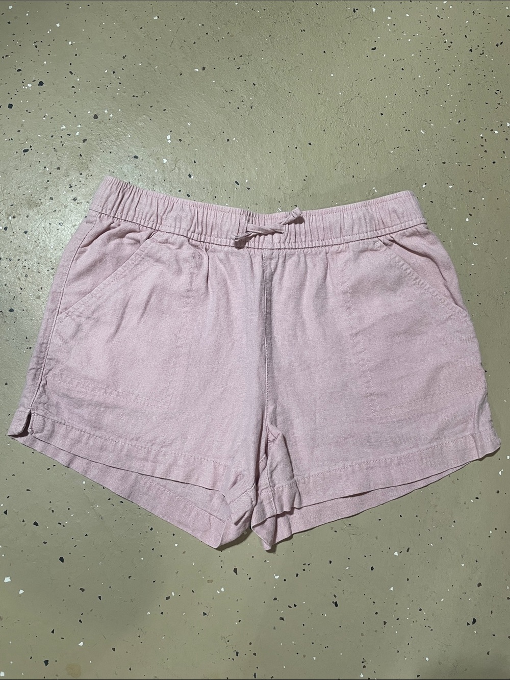 Girls Old Navy Light Pink Linen Blend Shorts